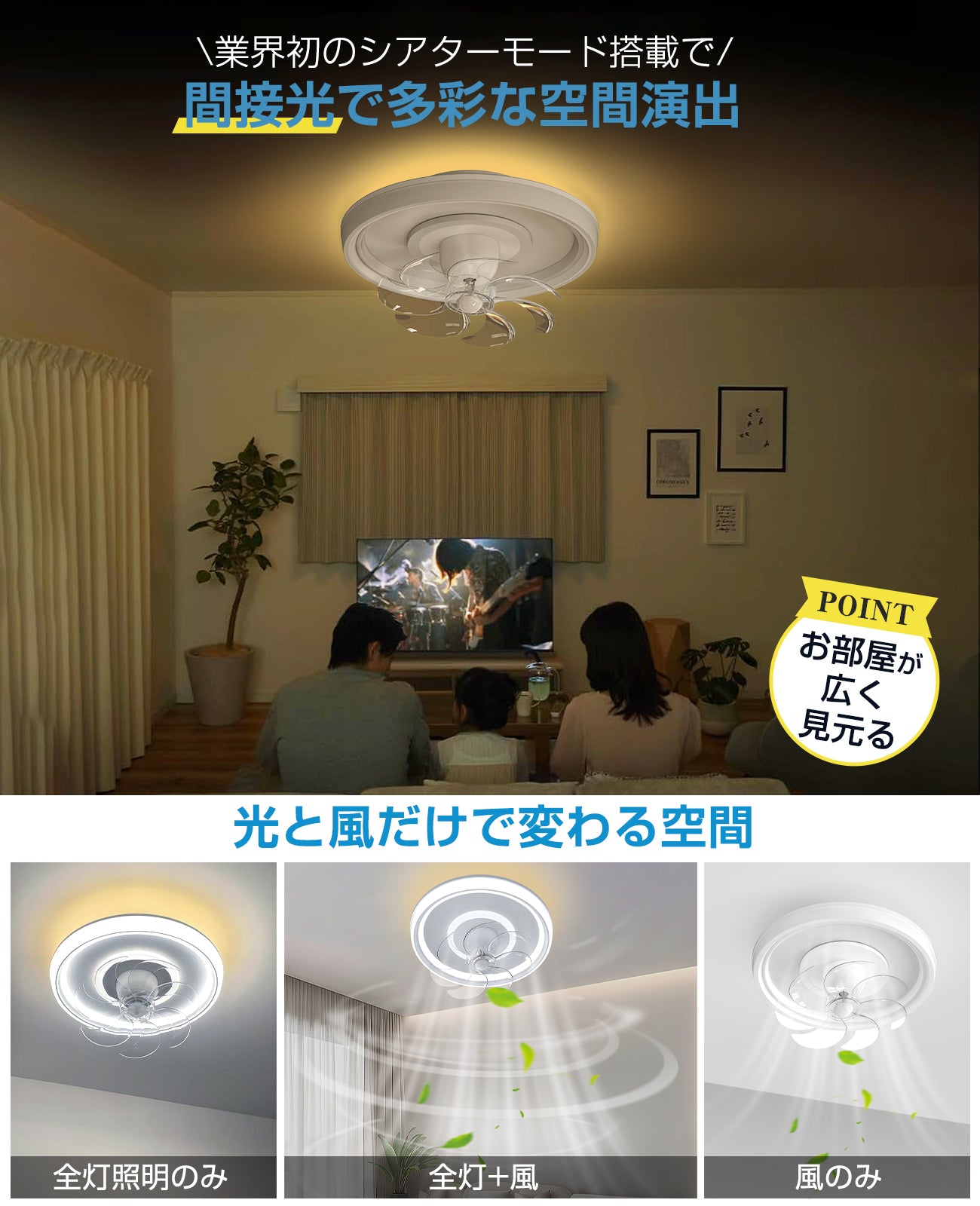 LW018 シーリングファンライト LED 63W 大型