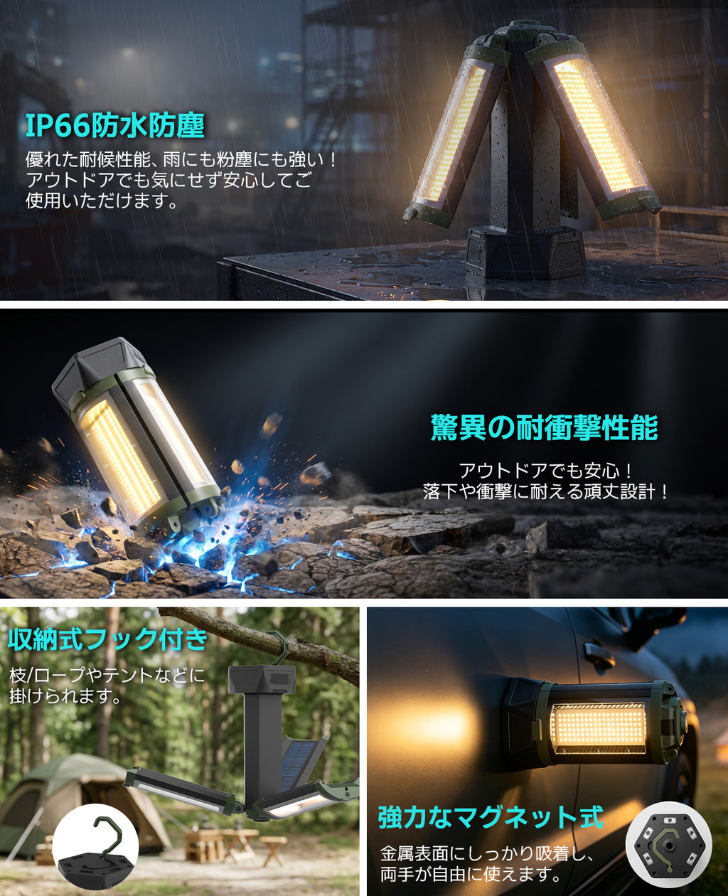 型番：LA099W三脚スタンド付き投光器